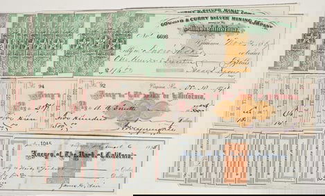 Comstock Imprinted Revenue Check Group (Fair, Yerington, Requa) [203768]