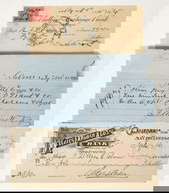 Key Comstock & Nevada Autographs: Sutro, Nye, Stewart [204900]