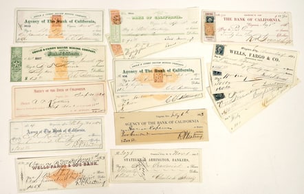 16 Different Virginia City, Nevada Mining Checks [201641]