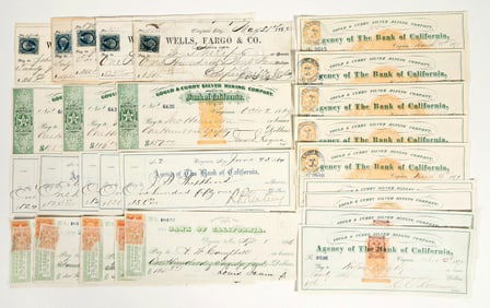 Virginia City, Nevada Mining Check Collection (27) incl. RN & Territorial  [201624]