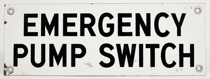 Emergency Pump Switch Sign [204230]