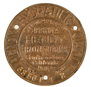 Brass  Hendy Hydraulic Giant Brass Plate [200158]