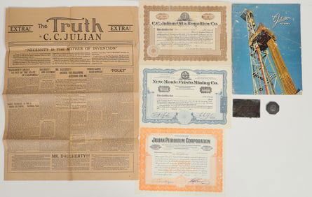 CC Julian, the Great Swindler, Collection (Stocks, Medal, & More) [205207]