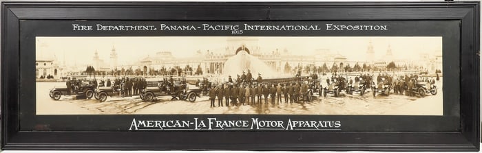 Fire Engine Panoramic Photograph, Pan Pacific Internal Exposition (PPIE), 1915 [200905]
