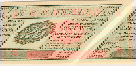 R. P. Bateman, Sheridan, Montana Scrip [204375]