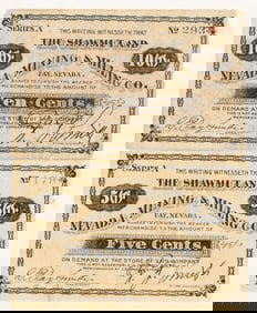 Shawmut & Nevada Mining & Milling Co. Scrip, 5 and 10 Cent [204422]