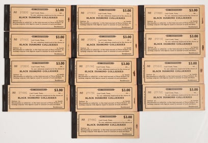 Black Diamond Collieries Scrip Coupon Books (13) [205173]