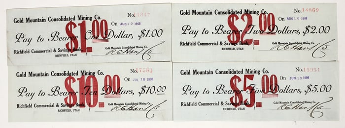 Gold Mountain Consolidated Mining Company Scrip Group, 1908 [204517]