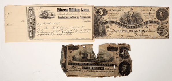 Confederate Currency Group (3) [203626]