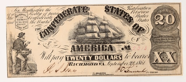 Confederated States of America $20 Note T 18 [204473]