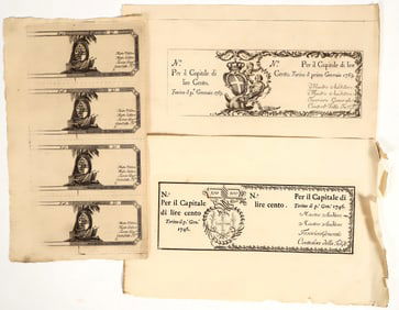 First Year of 100 lire Italian Notes. [203658]