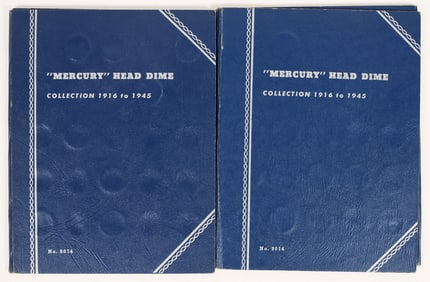Mercury Dime Whitman Albums (2) [203759]