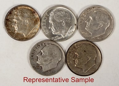 Roosevelt Dimes 90% Silver (178) [203642]