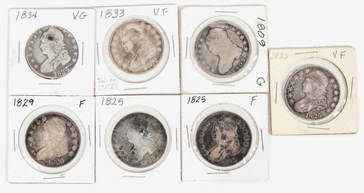Capped Bust Half Dollars (7) [201181]