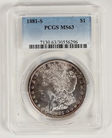 Morgan Dollar: 1881-S MS 63 [204745]
