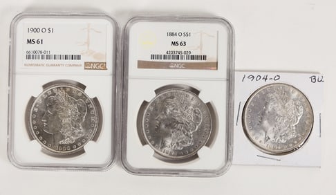 New Orleans Morgan Dollars (3), 1884-1904 [204967]