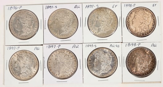 Morgan Dollars (8), 1890s [201195]