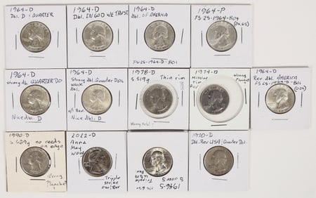 U.S. Error Washington Quarters (13) [202432]