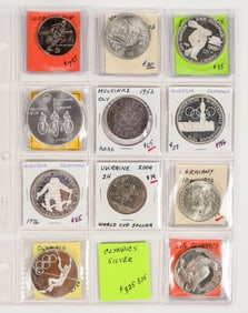 Silver Coins, Olympic Themes. 11pcs [191962]
