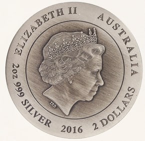 Australian Kangaroo 2 Ounce Silver 2016 [205191]