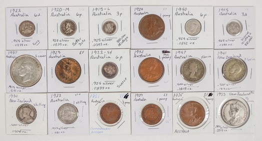 Coins of Australia & New Zealand (18) [205337]