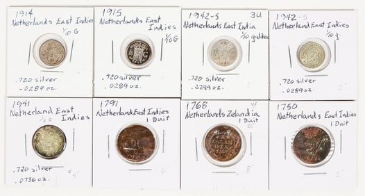 Netherlands East Indies Coins (8) [200686]