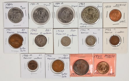 Coins of Mexico 1906-1985 (14) [201022]