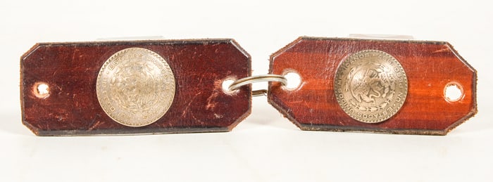 Mexican Coin Concho's on Thick Leather (2) [205069]