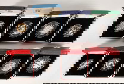Silver Proof Piedfort Coins (8) [204442]