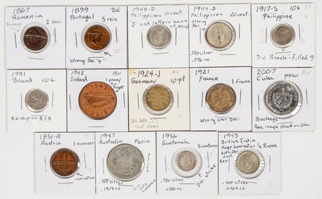 Foreign Error Coins (14) [201438]