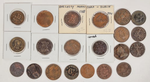 Foreign Half Penny Tokens (23 ) [205184]