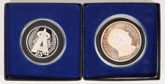 California Angels 25th Anniversary Silver Medals (2) [203592]