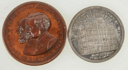 Masonic Medals, 19th Century, UNC, 2pcs [202575]