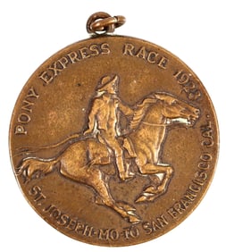 Pony Express Race 1923 Wells Fargo Medal [203813]