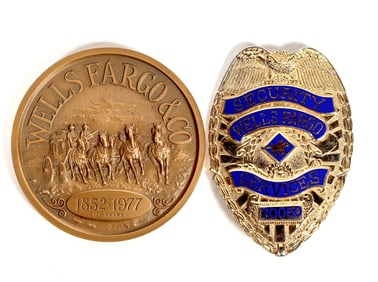 Wells Fargo 125th Anniversary Medal & Security Badge [204431]