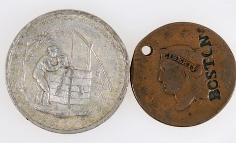 Temperance Medal/Counterstamped Large Cent [204656]