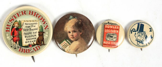 Vintage Famous Food Brand Pinbacks [201380]