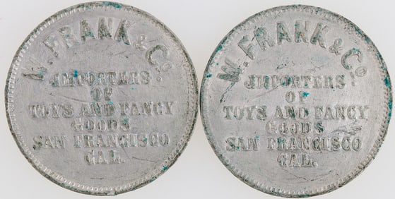 W. Frank & Company Tokens (2), San Francsico [202001]