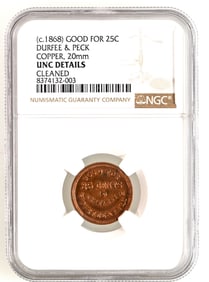 Durfee & Peck Indian Trader 25c Token [203504]
