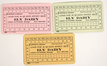 Ely Dairy Milk Ticket Cards [204611]