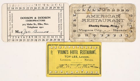 Nevada Meal & Service Cards (3) [204377]