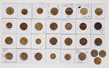 Brass Counters with King George III, 30pcs [190695]
