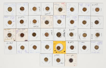 Brass Counters after US $1 Gold Coins, 35pcs [190690]