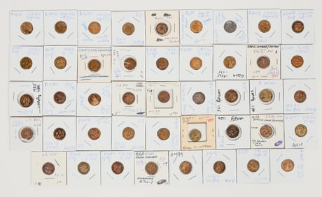 Brass counters after US $2.50 Gold Coins, 44pcs [191979]