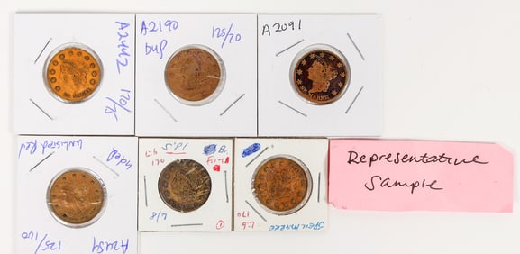 Brass Counters after US $5 Gold Coins, 51pcs [190704]