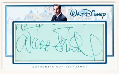 Walt Disney Autograph Cut Signature w/ COA [202172]