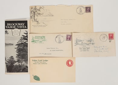 Lake Tahoe Ephemera: Corner Ad Covers & Rare Resort Brochure [205219]