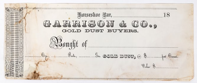 Garrison & Co., Gold Dust Buyers, Receipt --Horseshoe Bar, CA [155349]
