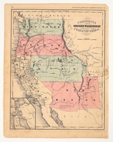 McNally's Atlas Map of California, Oregon, Washington, Utah & New Mexico, c1855 [205018]