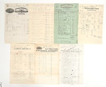 Early Western States Lumber Billheads (CA, MT, CO) [198190]